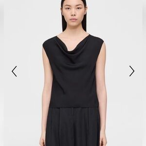 Theory silk cowl neck top